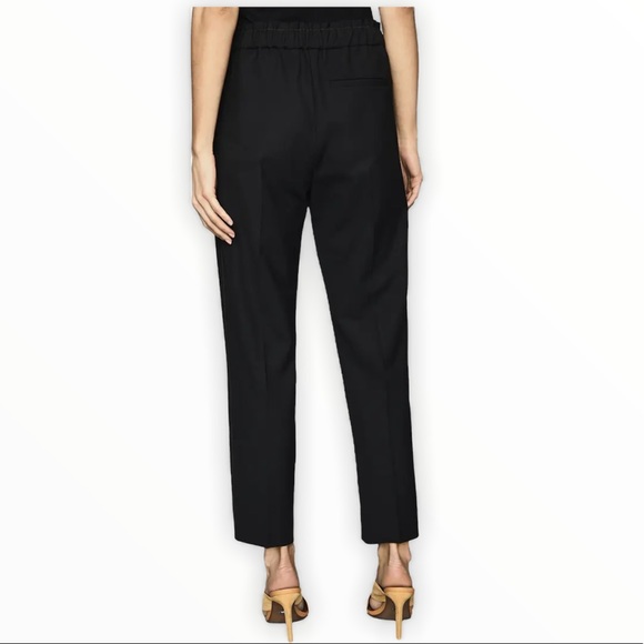 Reiss Black Drawstring Waist Wool Blend Pant Size 2 - Picture 2 of 7